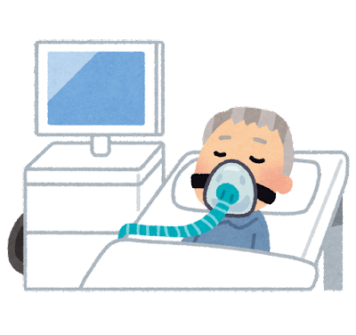 人工呼吸器のイラスト